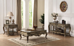 KD, Rectangular Leg Coffee Table w/2 Drw Wooden Top and Scrolled Apron Wooden Cabriole Leg: 13.6-"H (346mm) Drawer: Glide Center Metal (3-Ball Bearing, Full Ext.), Dovetail French Front & English Back, Felt-Lined Top Drawer, Safety Stop Included<br/><br/>