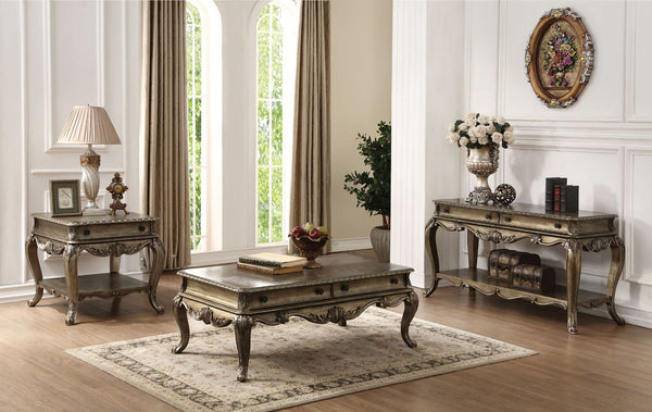 KD, Rectangular Leg Coffee Table w/2 Drw Wooden Top and Scrolled Apron Wooden Cabriole Leg: 13.6-"H (346mm) Drawer: Glide Center Metal (3-Ball Bearing, Full Ext.), Dovetail French Front & English Back, Felt-Lined Top Drawer, Safety Stop Included<br/><br/>