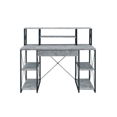 Specifically designed for all purpose, this Amiel Music Recording Studio Desk is suitable for study room, bedroom, living room or home office. Expertly crafted with selected veneers, manufactured wood, and metal tube, this piece has open shelving, hutch a