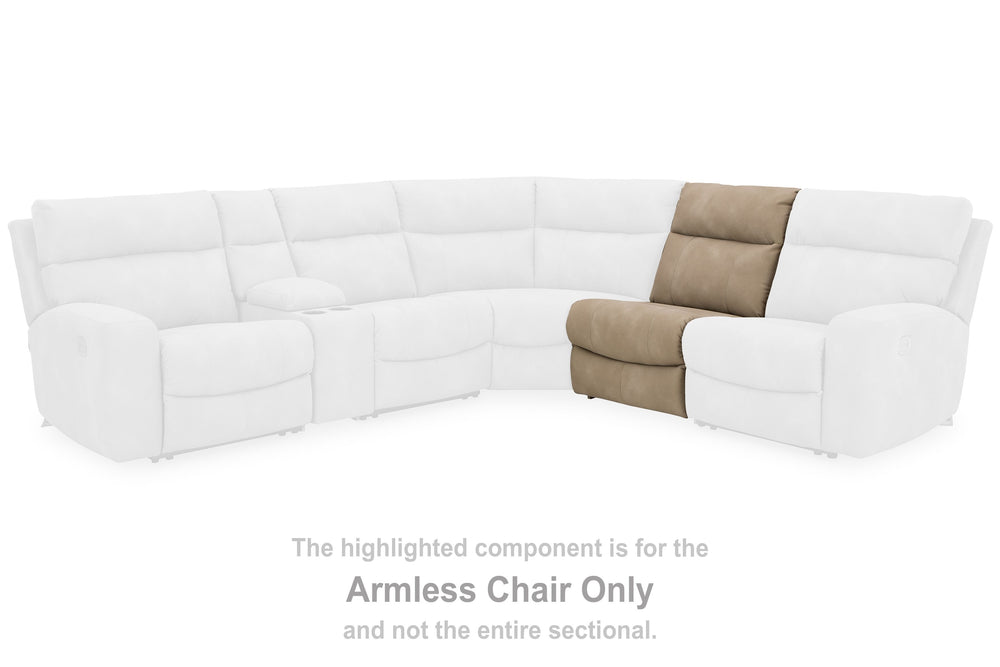 This armless chair is made with Next-Gen Durapella (polyester/polyurethane) upholstery. Pairs with other items in the series to make a modular sectional.<br><br><b>Additional Dimensions</b><br><ul><li>Seat height: 22-"</li><li>Top of cushion to top of bac