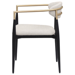 Alexis - Fabric Upholstered Dining Arm Chair (Set of 2) - Beige