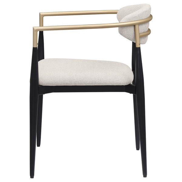 Alexis - Fabric Upholstered Dining Arm Chair (Set of 2) - Beige