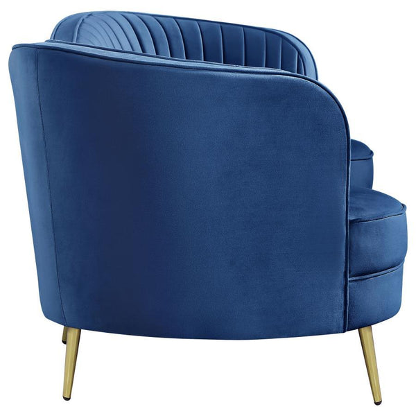 Sophia - Upholstered Channel Tufted Sofa - Blue