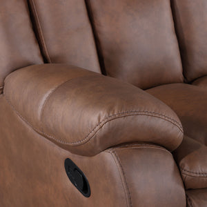 Morello - Console Loveseat With Dual Recliners - Brown