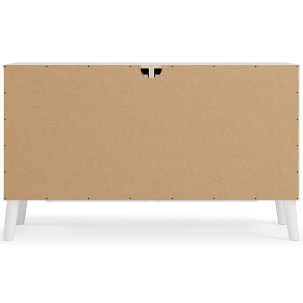 Piperton - Brown / White - Six Drawer Dresser - Vinyl-Wrapped