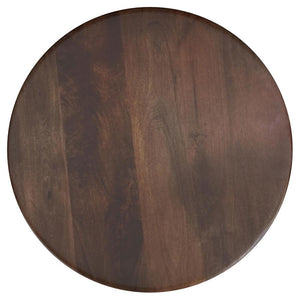Dale - Round Solid Mango Wood Side End Table - Brown