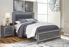 Reminiscent of Hollywood glamour of yesteryear, this queen panel bed interprets luxury in a decidedly modern way. Sumptuous details include button-tufted upholstery, faceted faux crystals and chrome-tone accents beautifully lit by LED lights enhanced with