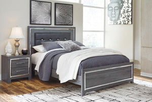 Reminiscent of Hollywood glamour of yesteryear, this queen panel bed interprets luxury in a decidedly modern way. Sumptuous details include button-tufted upholstery, faceted faux crystals and chrome-tone accents beautifully lit by LED lights enhanced with