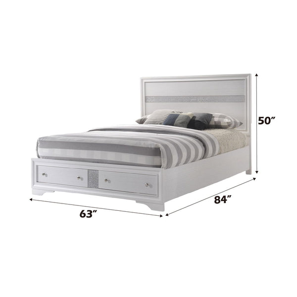 Naima - Queen Bed - White