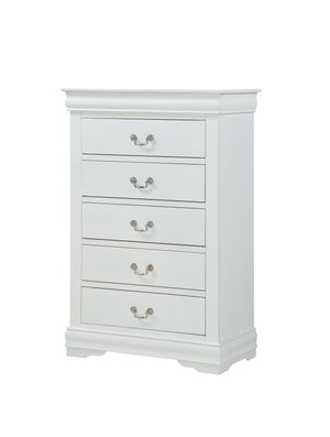 Louis Philip - King 5 Piece Bedroom Set - White