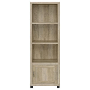 Sachin - 3-Shelf Engineered Wood Media Tower - Distressed Pine