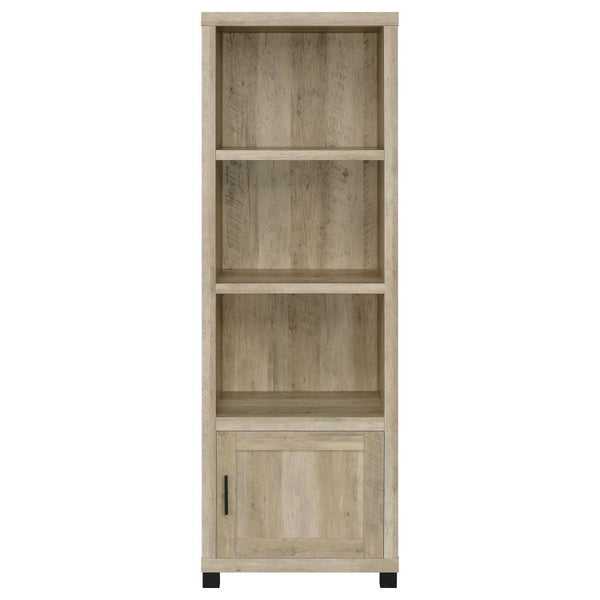 Sachin - 3-Shelf Engineered Wood Media Tower - Distressed Pine