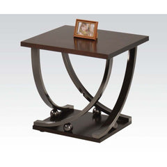 The Isiah occasional table contemporary design will provide a stunning look in your home decor. It-'s black nickel finish blends perfectly with wood tones.<br/><br/><b>Product Features</b><ul><li>Square Table</li><li>Wooden Top</li><li>Bottom Shelf</li><l