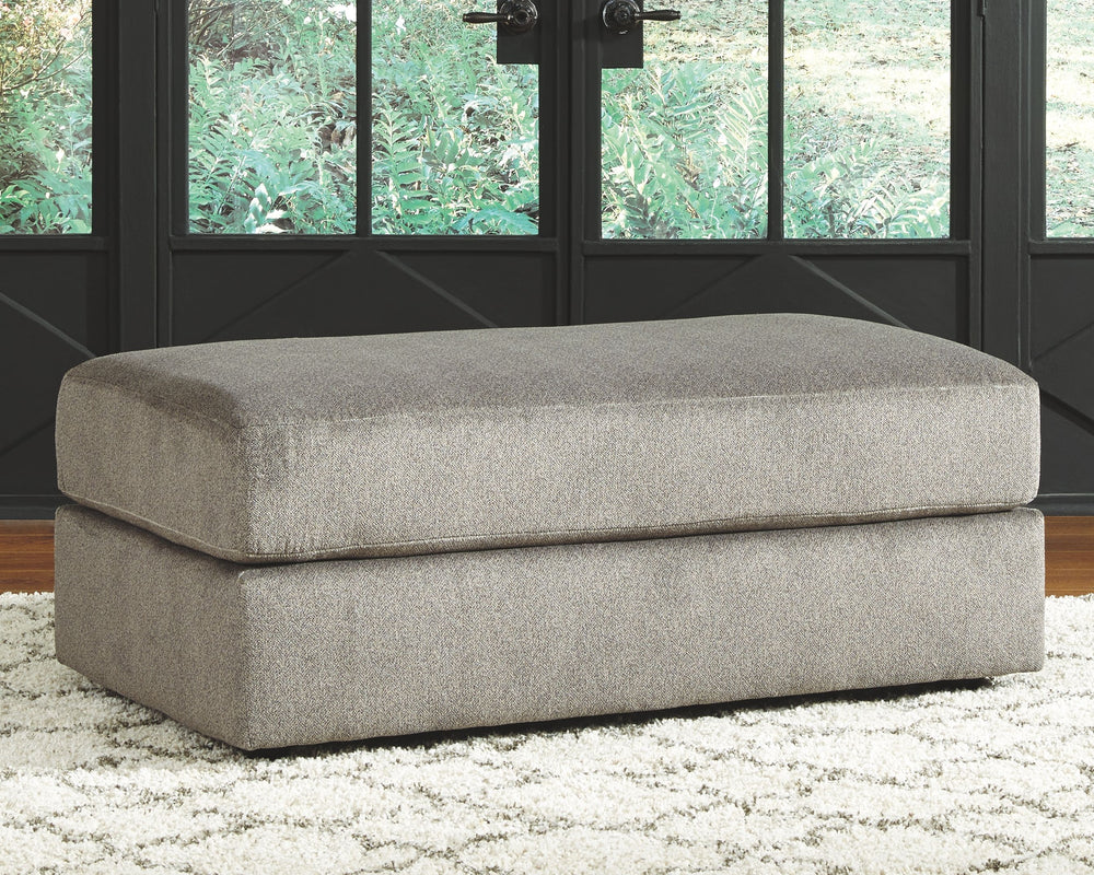 Flaunting a trendsetting silhouette, this oversized accent ottoman puts the contemporary in your contemporary home. Its ample surface space gives you elongated plushness for foot relaxation. And the microfiber fabric satisfies your need for a piece that f