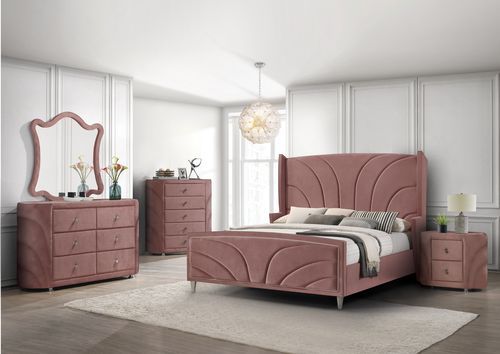 The Salonia velvet upholstered bed will make any room more appealing with its Art Deco-inspired design. This is a beautiful, tufted platform bed, available in three gorgeous colors - black, blue, and gray. The padded bed is filled with foam to add extra c