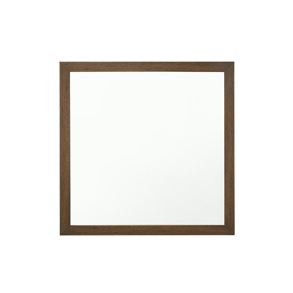 Mirror (NO Beveled Edge) Shape: Square Orientation: Horizontal (Landscape)<br/><br/><b>Product Features</b><ul><li>Case: 1Pc/1Ctn</li><li>Finish: Oak</li><li>Style: Transitional</li><li>Materials: Wood, Veneer, Composite Wood</li></ul><br/>