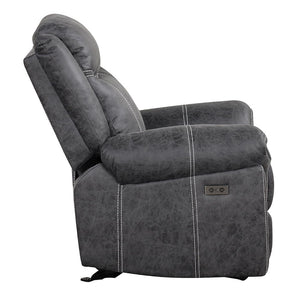 Zubaida - Power Motion Glider Recliner - Dark Gray Polish Microfiber