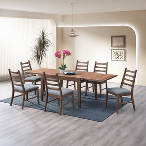 Mayah - Side Chair (Set of 2) - Dark Gray Linen & Walnut Finish