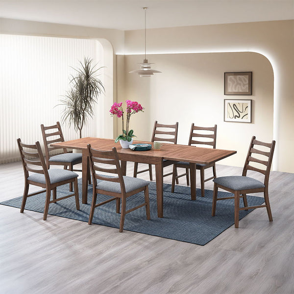 Mayah - Side Chair (Set of 2) - Dark Gray Linen & Walnut Finish