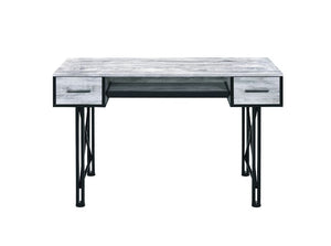 Settea - Desk - Antique White & Black Finish