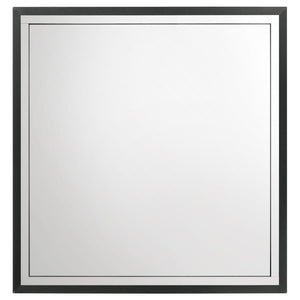  squared silhouette complete with a bold black finish. Gleaming chrome finish trim augments the front of the frame