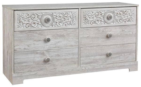 If itâ€™s coastal chic or cottage quaint style you long for, this whitewashed dresser invites you to go to town. Its distinctive weatherworn finish conveys an easy-breezy sensibility, perfect for a restful bedroom retreat. Tastefully edited lines and meda
