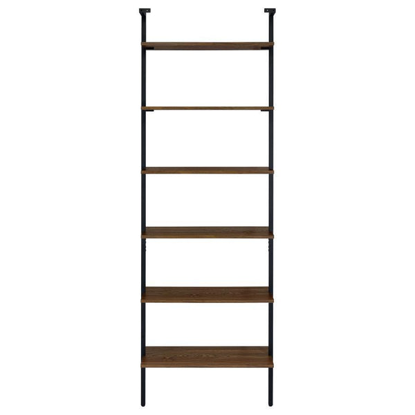 Owens - 6-Shelf Wall Bookshelf - Walnut