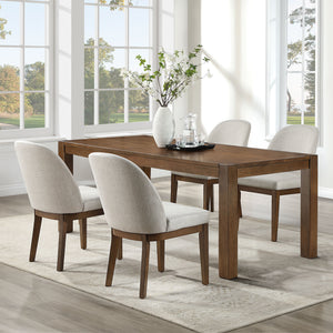 Phoenix - 78## Dining Table & 4 Chairs - Brown