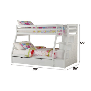 Jason - Twin Over Full Bunk Bed - White - 65"