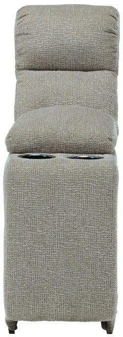 This console with storage is made with polyester upholstery. Pairs with other items in the series to make a sectional.<br/><br/><b>Product Features</b><ul><li>Compatible with other 54404 items, sold separately</li></ul><br/>