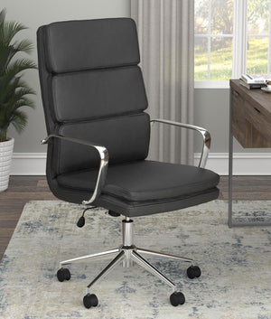 Ximena - Upholstered Adjustable High Back Office Chair - Black