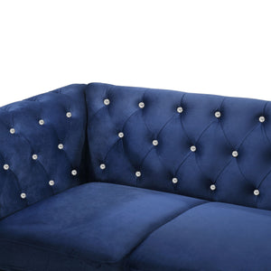 Emma Crystal - Loveseat - Royal Blue