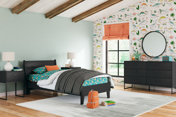 Bringing big style to small living areas, this bedroom package is a smart, space-saving choice for those with an eye for contemporary design. Its clean-lined profile and understated refinements create a simple silhouette that works in so many settings. <h