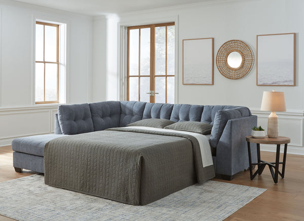 Marleton - Denim - 2-Piece Sleeper Sectional With Laf Corner Chaise