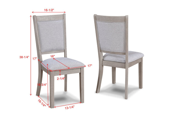 Amara - 5 Piece Round Dining Set Drift Wood - Drift Wood