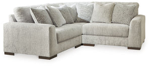 Sit back and enjoy the velvety softness of this sectional. Its contemporary design is accentuated by a subtle chevron pattern that masters the art of smart and sophisticated style.<br/><br/><b>Product Features</b><ul><li>Includes 3 pieces: left-arm facing