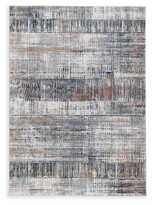 Calm, cool and collected. This rug takes inspiration from active contemporary lifestyles and chic sensibilities alike. Neutral hues and muted hints of color make the abstract pattern feel surprisingly sparse. This luxe rug is sure to lay beautifully under