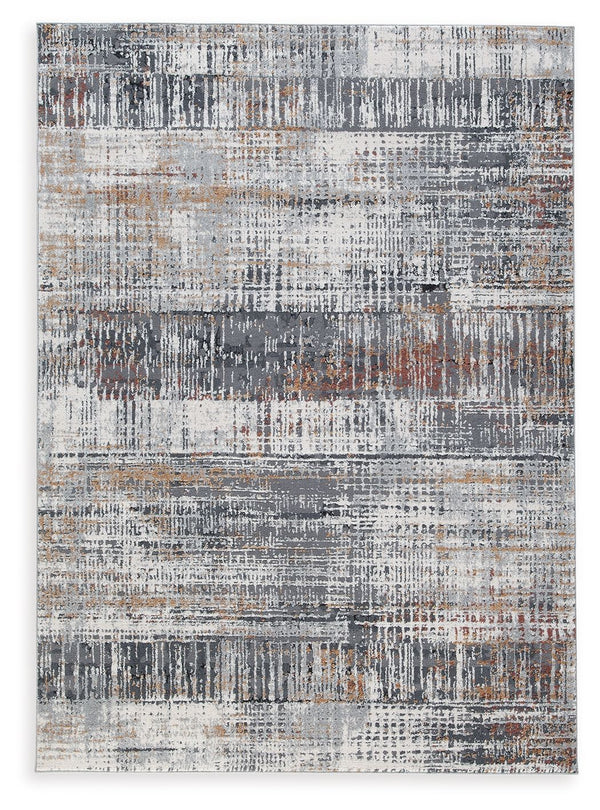 Calm, cool and collected. This rug takes inspiration from active contemporary lifestyles and chic sensibilities alike. Neutral hues and muted hints of color make the abstract pattern feel surprisingly sparse. This luxe rug is sure to lay beautifully under