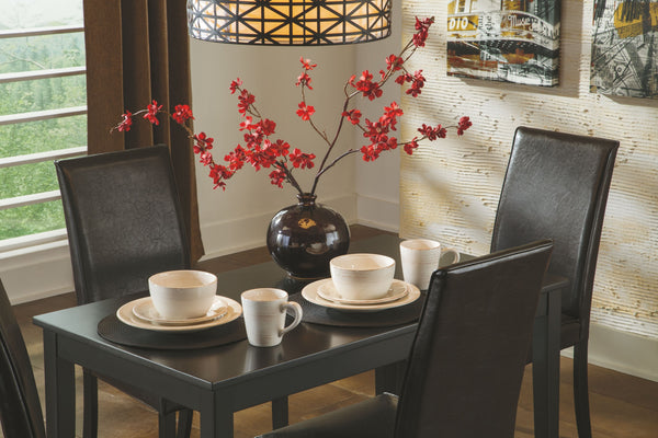  gray fabric (-06). Smaller apartment scaled tables in regular and counter heights. <h4><b>Kimonte - Dark