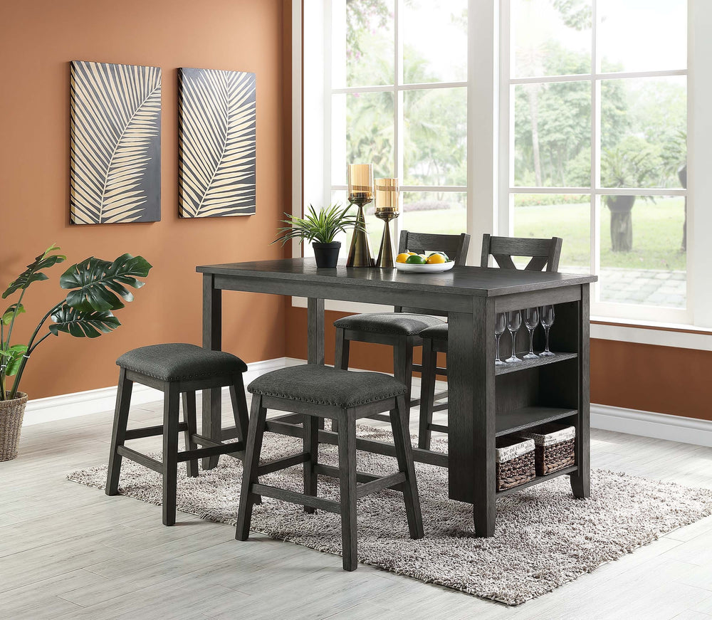 5pc Counter Height Set with Storage table