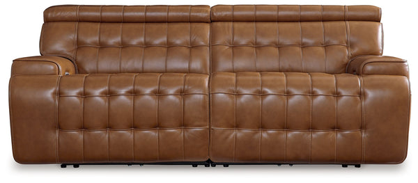 A mid-century modern update to a retro classic, this sectional is generously adaptable. Its combination of skillfully matched leather and faux leather upholstery exudes luxury and elegance. Deep seat cushions with dramatic tufting beckon you to relax and 