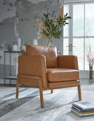  clean lines. Caramel faux leather gives your space a luxe vibe while keeping the price within reach. The chair-'s simple take on contemporary aesthetics gives you versatility while stagingâ€”set i