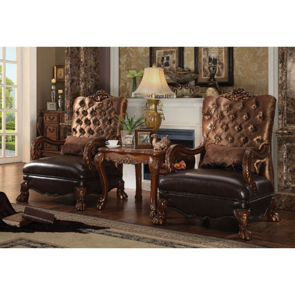 The Dresden traditional end table, reflects highly decorative details, oversized claw feet, decorative carving inlay veneers on apron, all carefully made with selected materials. This table will be the showpiece of any room environment.<br/><br/><b>Produc