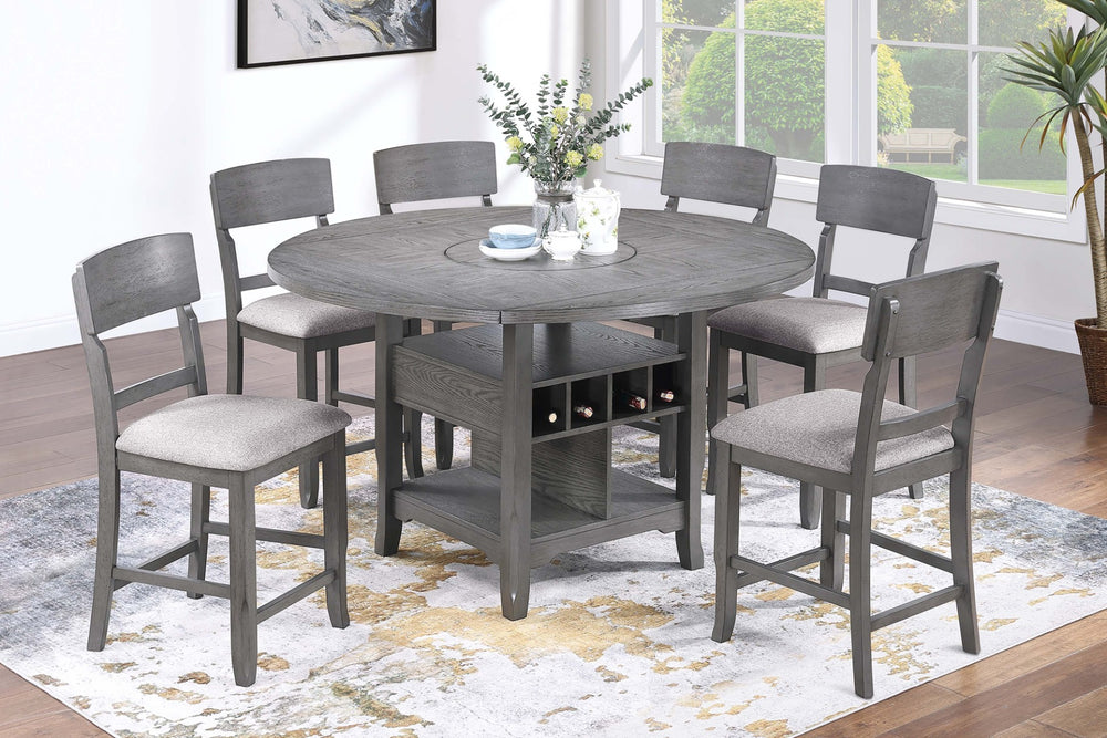 7pc Counter Height with Lazy Susan