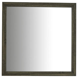  clean-lined frame with a brown oak 
