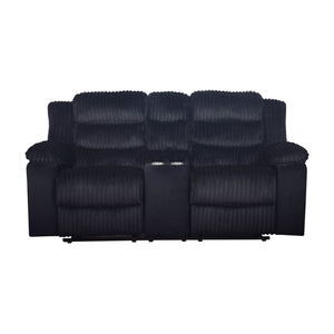 Willow - Console Loveseat With Dual Recliners - Black
