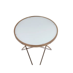 Valora - End Table - Champagne & Frosted Glass