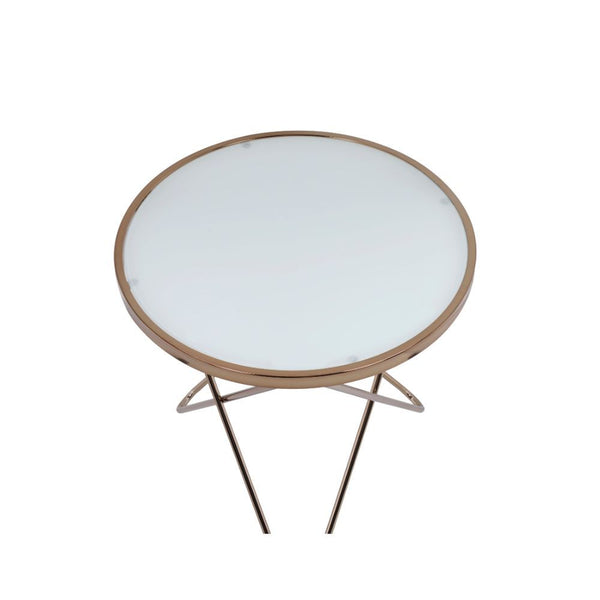 Valora - End Table - Champagne & Frosted Glass