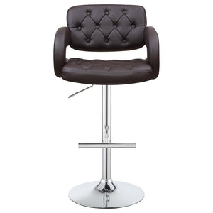 Brandi - Adjustable Bar Stool - Chrome And Brown