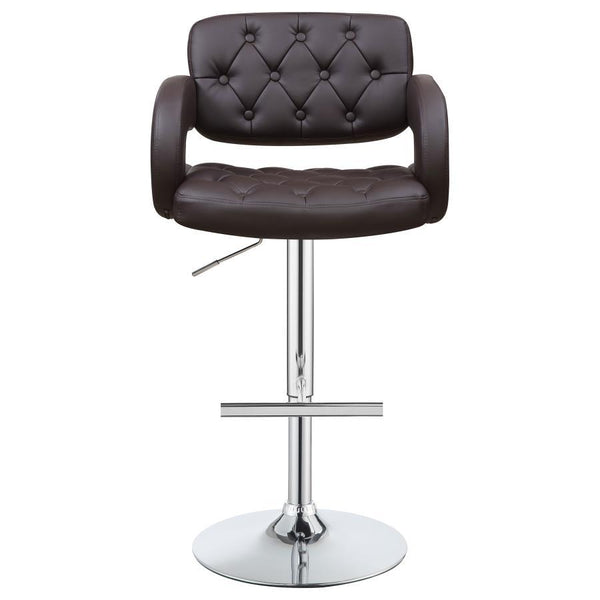 Brandi - Adjustable Bar Stool - Chrome And Brown